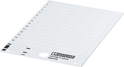 Phoenix Contact 0828899 US-EMLP (35X9) YE Apparaatmarkering Montagemethode: Plakken Markeringsvlak: 34 x 9 mm Geel Aantal markeringen: 450 10 katernen