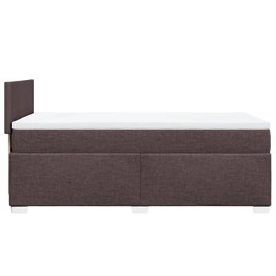 Boxspring met matras stof donkerbruin 80x200 cm