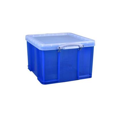 Opbergbox ru 42ltr 520x440x310mm transp blauw Opbergbox ru 42ltr 520x440x310mm transp blauw
