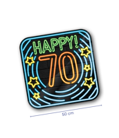 Huldeschild neon 70 jaar - thumbnail