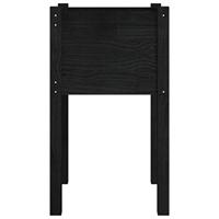 Plantenbak 40x40x70 cm massief grenenhout zwart - thumbnail