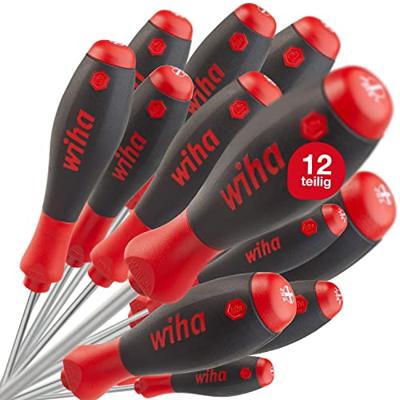 Wiha Schroevendraaierset 302HK12 | 12-delig sleuf / PH / PZD / TX | meercomponentengrepen | ronde kling | 1 stuk - 41002