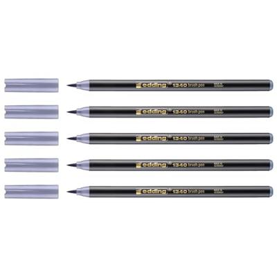 Brushpen edding 1340 zilvergrijs