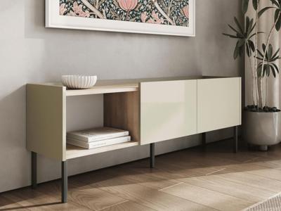 Tv-meubel JULIE 2 deuren acacia/olijf Tv-meubel JULIE 2 deuren acacia/olijf