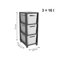 Rotho Brisen Design Ladekast 3x16L Wit - thumbnail