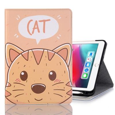 Kat patroon horizontale Flip leren Case voor iPad Pro 11 inch (2018) met Card Slots & houder & portemonnee & Foto Frame & stylushouder