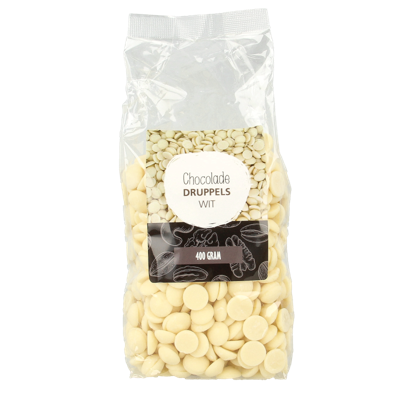 MijnNatuurwinkel Chocolade druppels wit 400 Gram