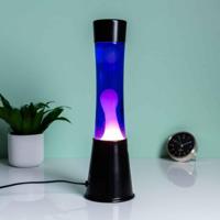 Lavalamp zwart met paarse vloeistof - thumbnail