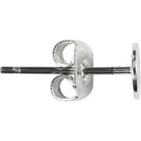 Creativ Company Oorstekers, l: 13 mm, verzilverd, 100 stuk/ 1 doos - thumbnail