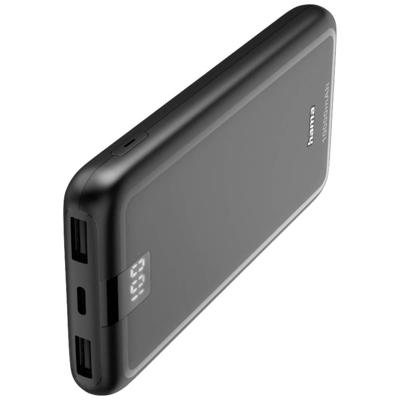 Hama Powerbank 10000 mAh Fast Charge LiPo USB-A, USB-C Antraciet Statusweergave Hama Powerbank 10000 mAh Fast Charge LiPo USB-A, USB-C Antraciet Statusweergave