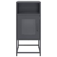 Nachtkastje 36x39x78 cm koudgewalst staal antracietkleurig - thumbnail