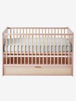 70x140cm omvormbaar babybed met rieten opberglade LIGNE POESIE nude - thumbnail
