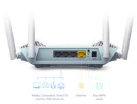 D-Link R15 EAGLE PRO AI AX1500 Smart Router met AI Wi-Fi/Traffic Optimiser, AI Parental Control, Gigabit Poorten, MU-MIMO, 1024 QAM, OFDMA, WPA3, D-Link Wi-Fi Mesh. Werkt met Alexa/Gooogle Assistant. - thumbnail