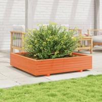Plantenbak 110x110x26,5 cm massief grenenhout wasbruin - thumbnail