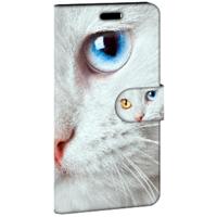 Huawei P10 Lite | Telefoonhoesje | Met pasjeshouder | Witte Kat - thumbnail