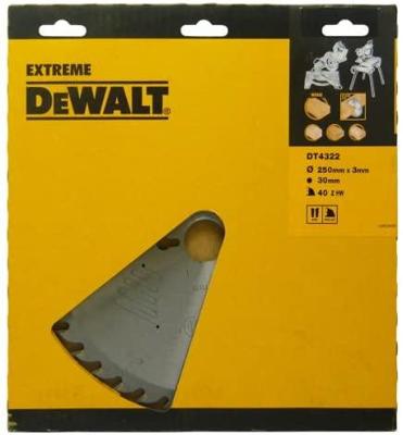 DeWalt Accessoires Cirkelzaagblad 250x30x40t, wisseltand, positief 10°, kerf 3,0mm - DT4322-QZ