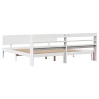 Bedframe met hoofdeinde zonder matras 180x200 cm wit - thumbnail