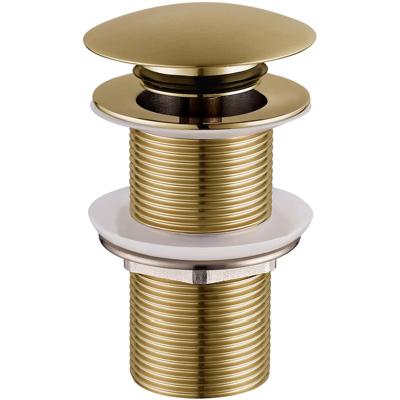 Wiesbaden Caral Clickwaste Afvoerplug Verlengd 5/4" Geborsteld Messing