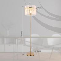 Globo Gouden vloerlampGorley met glas Ø 38cm - 15698SM - thumbnail