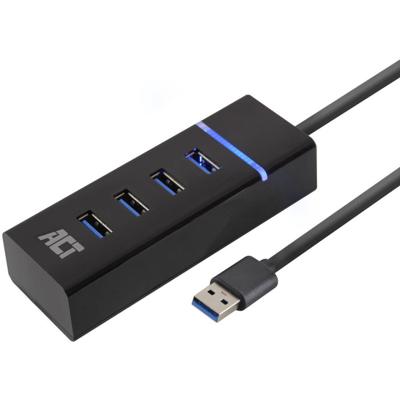 ACT Connectivity AC6300 USB Hub USB 3.2 Gen 1 met 4 USB-A poorten usb-hub ACT Connectivity AC6300 USB Hub USB 3.2 Gen 1 met 4 USB-A poorten usb-hub