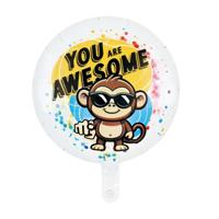 You Are Awesome Folieballon Aap Rond (46cm) - thumbnail