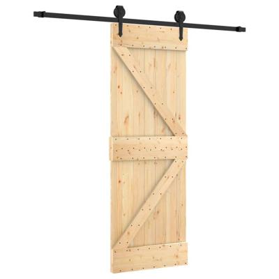Schuifdeur met beslag 70x210 cm massief grenenhout
