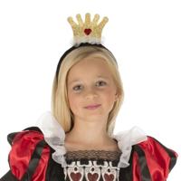 Kostuums voor Kinderen Zwart/Rood Harten Koningin Maat 7-9 Jaar - thumbnail