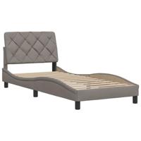 Bedframe zonder matras 80x200 cm stof taupe - thumbnail