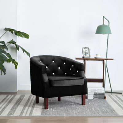 Fauteuil fluweel zwart Fauteuil fluweel zwart