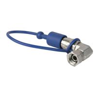 Showtec CO2 90 graden 3/8 inch naar Q-Lock male adapter - thumbnail
