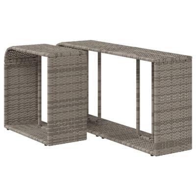 Opbergschappen 2 st poly rattan grijs Opbergschappen 2 st poly rattan grijs