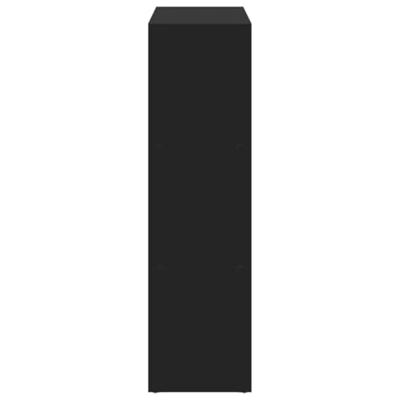 Kamerscherm / boekenkast 102x29x103,5 cm bewerkt hout zwart