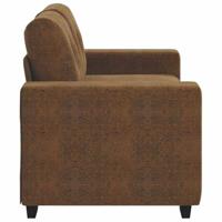 Loveseat met kussen Bruin Kunstleer - thumbnail