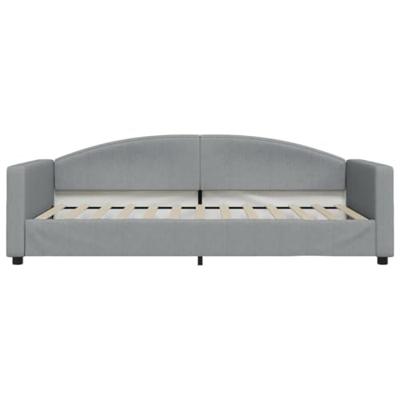 Slaapbank met onderschuifbed 100x200 cm stof lichtgrijs