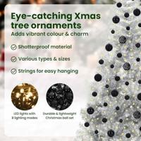 VidaXL Kunstmatig voorverlicht kerstboom met 300 led zilver 210 cm pet - thumbnail