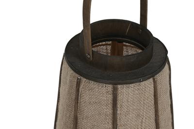 Kaarshouder Home ESPRIT Natuurlijk Jute Bamboe 33,5 x 33,5 x 66 cm