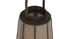 Kaarshouder Home ESPRIT Natuurlijk Jute Bamboe 33,5 x 33,5 x 66 cm - thumbnail