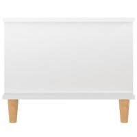 Salontafel 90x50x40 cm bewerkt hout hoogglans wit - thumbnail