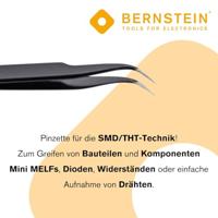 Bernstein Tools for Electronics 5-055-13 SMD-pincet 7a SA-ESD Sikkelspits, super-spits 120 mm - thumbnail
