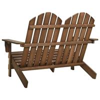 VidaXL Tuinstoel 2-zits adirondack massief vurenhout bruin - thumbnail