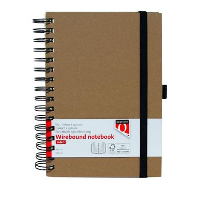 Notitieboek Quantore A5 spiraal lijn 192blz 80gr kraft | 3 stuks Notitieboek Quantore A5 spiraal lijn 192blz 80gr kraft | 3 stuks