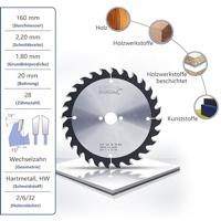 AKE Eurolaser zaagblad - 160 x 20 mm - 28 tands Wisseltand - thumbnail