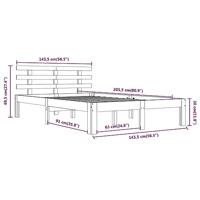 Bedframe massief hout wit 140x200 cm - thumbnail