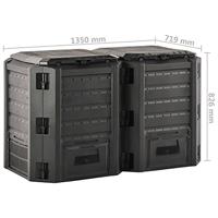 Compostbak 800 L zwart - thumbnail