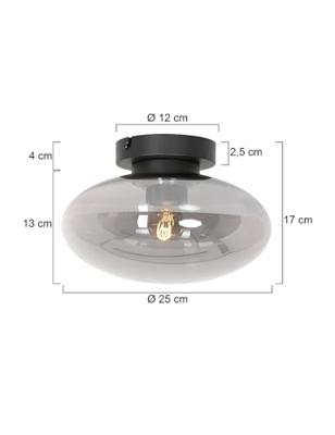 Steinhauer Plafondlamp reflexion Ø 25 cm 3387 zwart Steinhauer Plafondlamp reflexion Ø 25 cm 3387 zwart