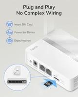 Cudy Nieuwe LT300 4G LTE WiFi-router 4G-router met SIM-sleuf 300 Mbps, compatibel met alle operatoren, 2 × 2 MIMO, geen configuratie vereist, OpenVPN, WireGuard - thumbnail