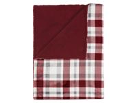 LIVARNO Fleece plaid 150 x 200 cm (geruit/rood) - thumbnail