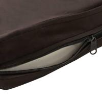 Hondenbank 60x43x30 cm pluche en kunstleer bruin - thumbnail