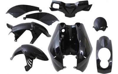 Plaatset 8-delig Edge voor Peugeot Ludix - zwart metallic Plaatset 8-delig Edge voor Peugeot Ludix - zwart metallic