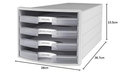 HAN IMPULS 2.0 1013-63 Ladebox Lichtgrijs DIN A4, DIN C4 Aantal lades: 4 HAN IMPULS 2.0 1013-63 Ladebox Lichtgrijs DIN A4, DIN C4 Aantal lades: 4